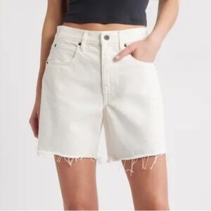 High Rise Mom Shorts | Cream